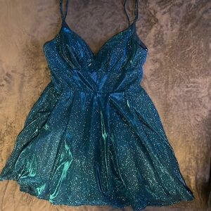 Aqua blue party dress